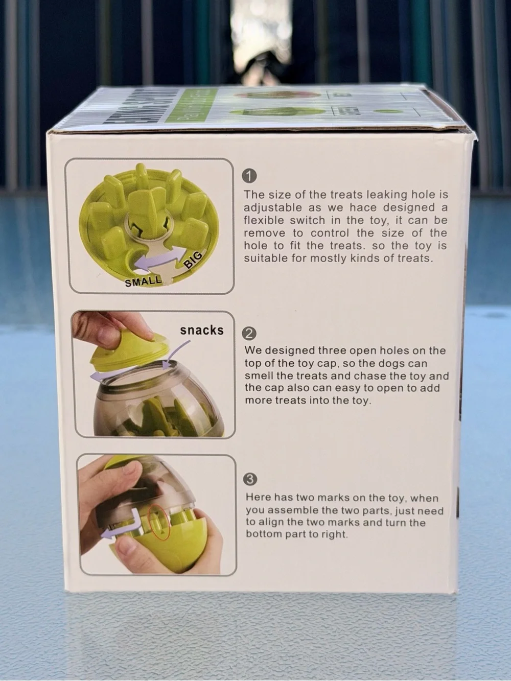 Interactive Dog Treat Dispenser - Green